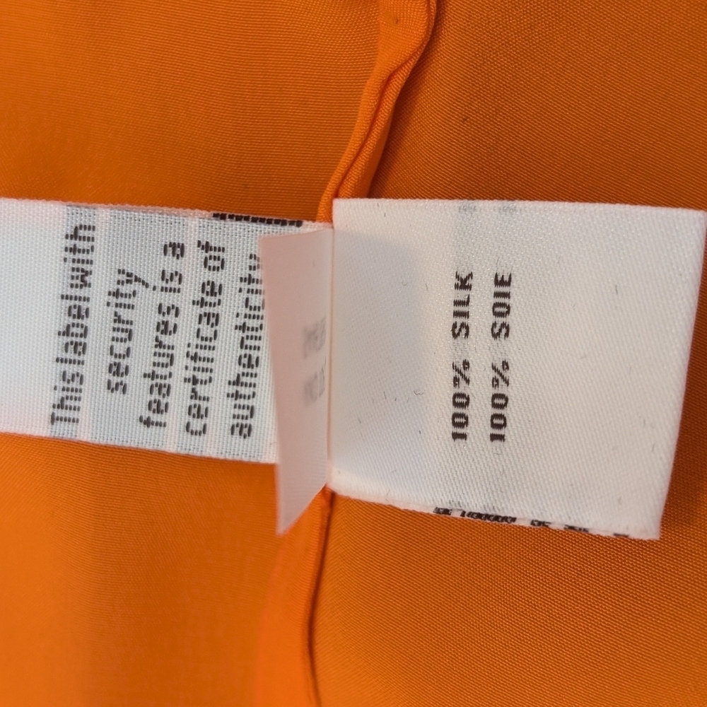 Diane von Furstenberg (DVF) Orange with Teal AcceSleeveless Silk Wrap Top Size 8 - Picture 9 of 9